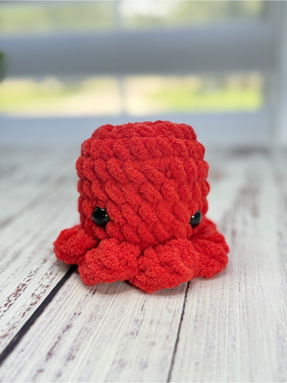 Handmade Plush Red Octopus Amigurumi
